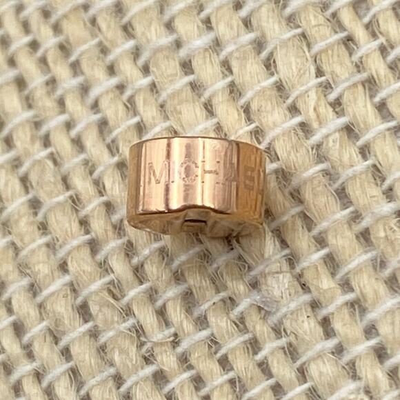 Michael Kors Rose Gold Tone Grey Faux Pearl Clear Crystal Stud Drop Earrings - Picture 5 of 6